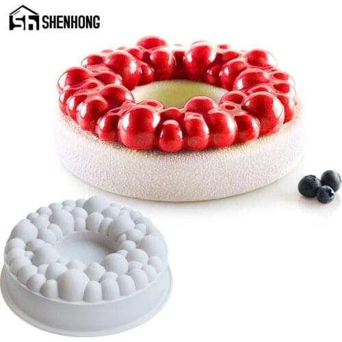SHENHONG Crown Cloud Silicone Pastry Mould Series Geometric Desserts 3D Art Cake Mold Baking Chocolate Mousse DIY Tools
