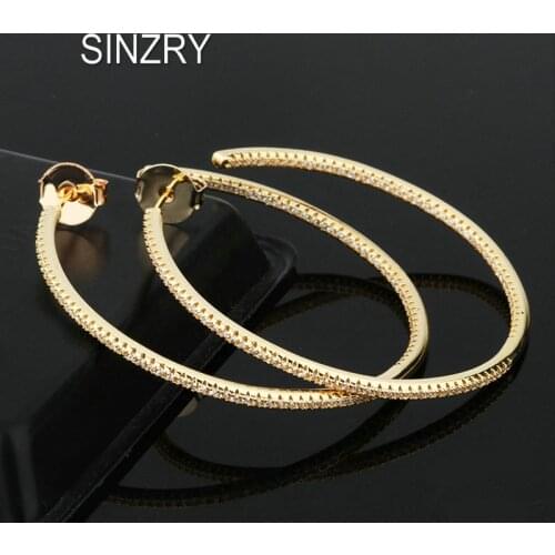 SINZRY NEW classic design big circle heart shape dangle earrings elegant creative zircon earrings