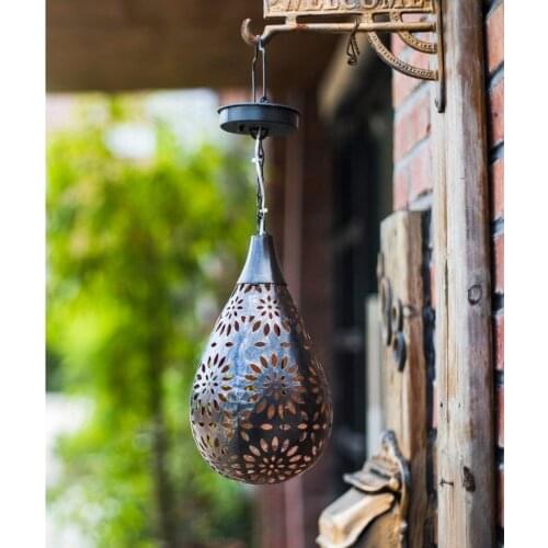 Solar Projection Landscape Light Hollow Iron Art Outdoor Lighting Courtyard Projection Chandelier Garden Road Decoration