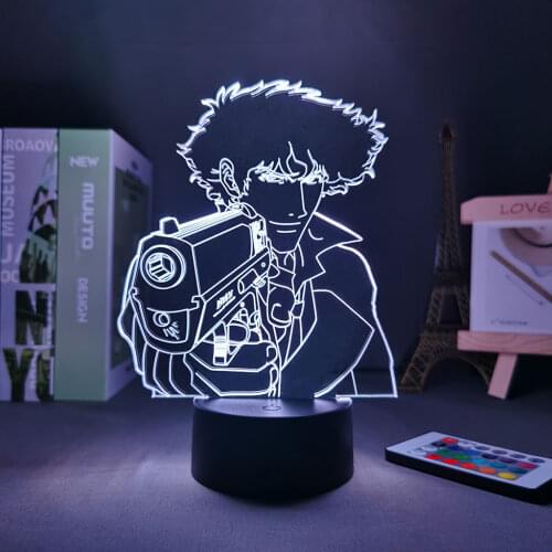 Anime Led Light Anime Cowboy Bebop Spike 3d Lamp Anime Figures Night Lamp Portable Lighting