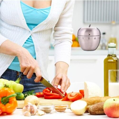 Timer Machinery Kitchen Timer Silver Study Alarm Clock Stainless Steel Cooking Chef Tools Dial Countdown Remind Fruit Home Timer