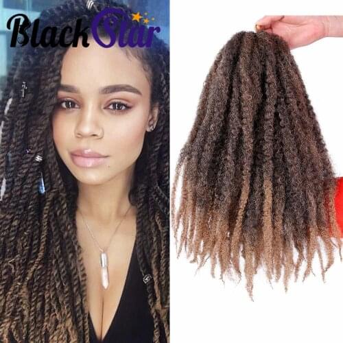 18inch Crochet Marly Braids Hair Soft Afro twist synthetic Braiding Hair Extensions High Temperature Fiber for woman