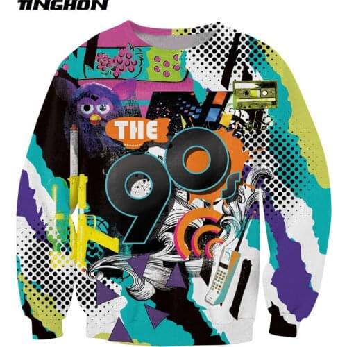 TINGHON Men's Sweatshirts With Slogans