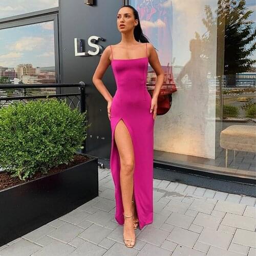 Lorie 2020 New Smple Spaghetti Strap Boat Neck Satin Formal Evening Prom Dress Mermaid Long Plus Size Sleeveless Party Gowns