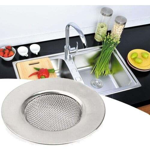 1 Piece Kitchen Useful Sink Strainer Sink Drains Stainless Steel Mesh Cover Hair Filter Stopper