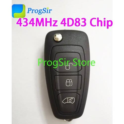 3 Button 434MHz Remote Control Key For Ford Transit With 4D83 Chip