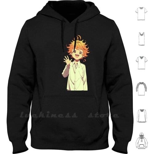 Emma Simple Design Hoodie Long Sleeve Manga Anime Emma Promised Neverland Promised Neverland Antenna Best Girl Ray