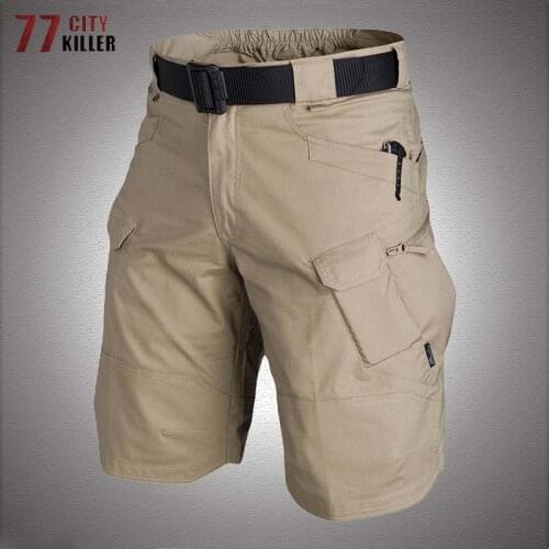 City Military Cargo Shorts Men Summer Multi-pocket Waterproof Quick Dry Short Pants Mens Outdoor Hunting Tactical Shorts Joggers