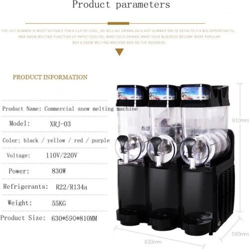 Desktop Three Cylinder Snow Melting Machine Hot Selling Professional Smoothie Juice Machine