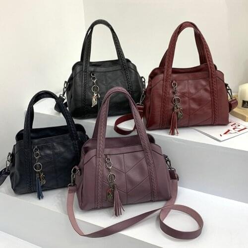 2021 New Solid Color Texture Single Shoulder Bag Womens Large Capacity Messenger Bag Fashion Tote Bag