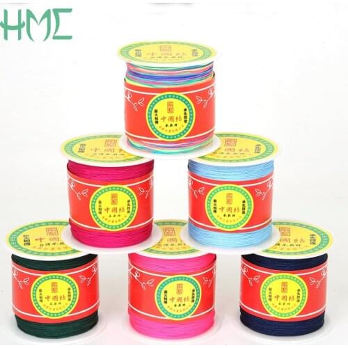 New Product Super Fine Jade Line 0.4mm 150yards/Roll 18 Color Chinese Knot String Cord For DIY Handmade Sewing Accessories
