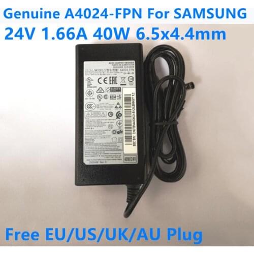 Genuine 24V 1.66A 40W A4024_FPN AC Power Adapter For SAMSUNG K550 HW-H750 SOUNDBAR HW-K450 HW-K550 K650 HW-N450 HW-J550 Charger