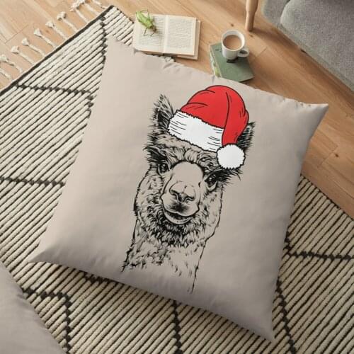 Llama Santa Holiday christmas Cushion Cover Pillowcase Christmas Decorations For Home Xmas Noel Ornament Happy New Year 2021