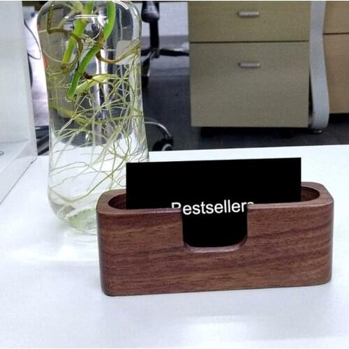 Professional wooden business card holder, desk card holder. P9YA