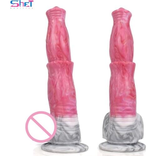 SHET Feel Realistic Dildo Gory Raw Meat Color Pegasus Penis Anus Massage Anal Plug Sex Toys for Women Sex Shop Store Adult 18