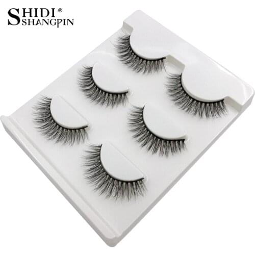 SHIDISHANGPIN 3 Pairs 3D Mink Lashes Natural Eyelashes Hand Made 3d Eyelashes Beauty Thick Long Fake Eye Lashes Mink Eyelashes