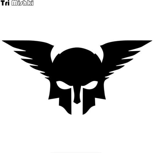 Tri Mishki HZX1053 20*10cm Horned Warrior Helmet car sticker Vinyl Decals Motorcycle Accessories Stickers
