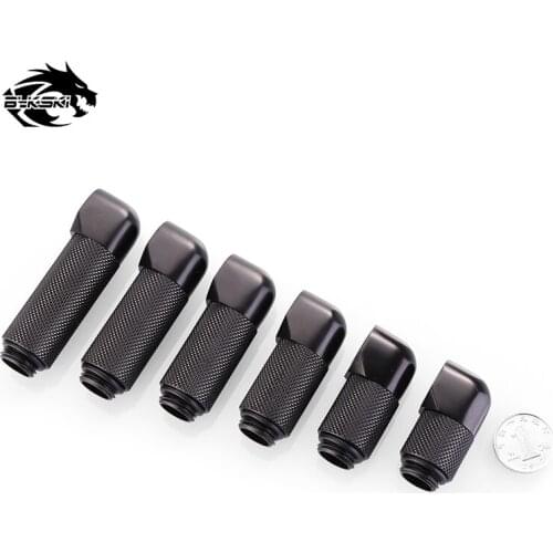 Bykski Black Silver G1 / 4 "90 degree rotating elbow adapter, split water-cooled accessories, multiple lengths
