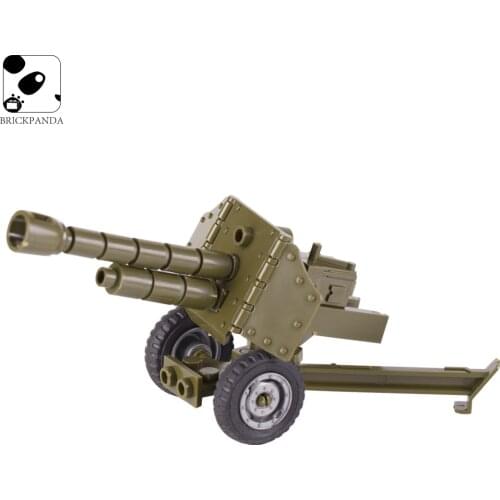 Military WW2 Cannon Maxim Gun Weapon Heavy Machine Building Blocks Army Part Figures Accessories Pirates Bricks DIY Kids Toys