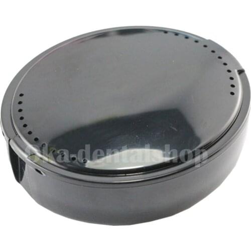 1pcs Black Denture box denture retainer with mirror Orthodontic Mouth Guard