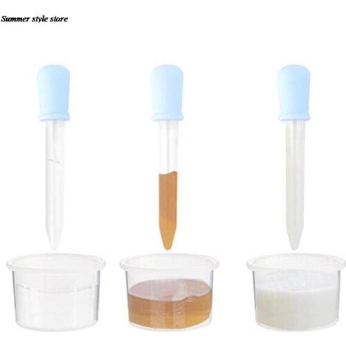 1pcs 5ml Baby Feeding Utensils Toddler Kids Silicone Plastic Squeeze Medicine Feeders Liquid Eye Pipette Dropper Dispenser