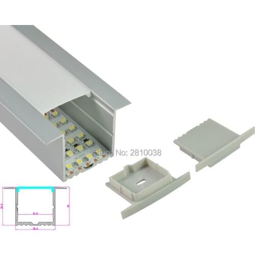 10 Sets/Lot T type Anodized LED aluminum profile AL6063 Aluminium led profile LED Channel profile for ceiling and wall lighting