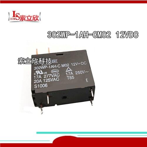 10PCS/LOT 100%Original New Relay 302WP-1AH-CM02-12VDC 302WP-1AH-C M02-12V 302WP 1AH CM02 DC12V 302WP-1AH-C-M02 4PIN 20A 12VDC