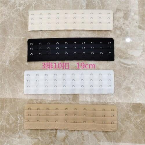 10pcs/lot Stainless Steel Extended Buckle Belly Buckle Underwear Body Clothes 3 Rows 10 Buckles Plus Long Buckle