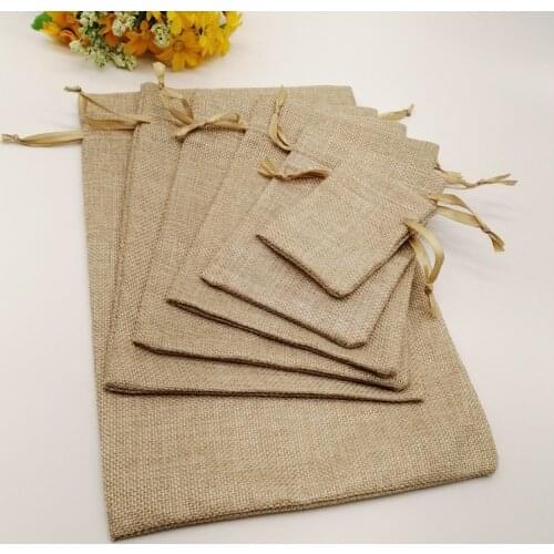 100pcs Silk Ribbon Drawstring Bag Sack Jute Bag Small Jewelry Bags Pouch for Jewelry Gift Packaging Bag Wedding Display Diy Gift