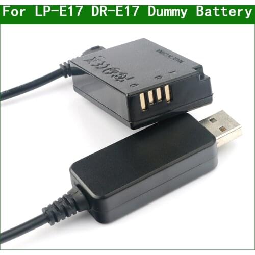 5V USB TO LP E17 LPE17 ACK-E17 DR-E17 Dummy Battery&DC Power Bank USB Cable for Canon EOS M3 M5 M6 M6 Mark2 ii ACKE17