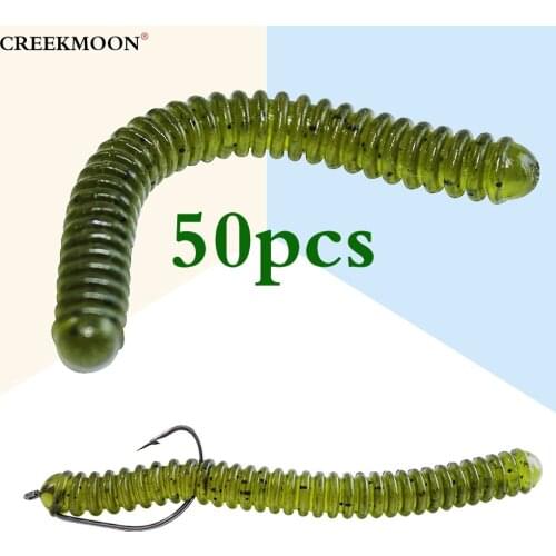 50pcs/lot Fishing Jigging Wobbler Lure Soft Bait 9.5cm 6g Spiral Worm Lures Swimbait Artificial Silicone Baits Big Fish Tackle