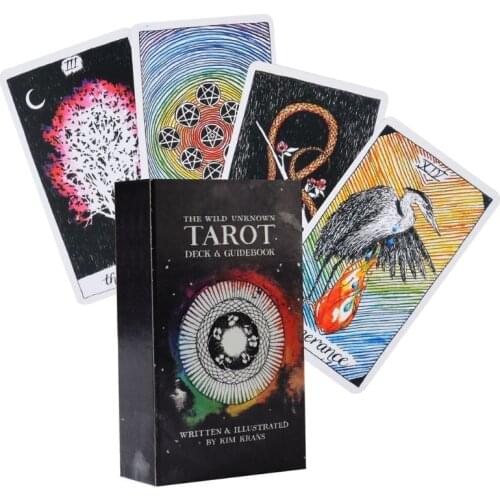 A The Wild Unknown Tarot 78 Cards Deck Full English Tarot Family Party Board Game