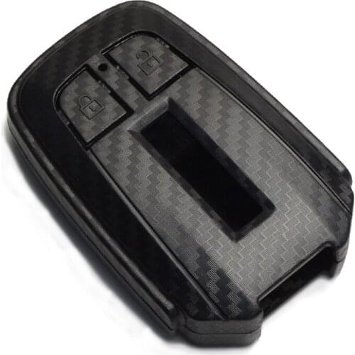 ABS Car Key fob Cover Case set holder For ISUZU D-MAX MUX Truck DMAX Smart 2B Remote keyless Carbon fiber grain shell