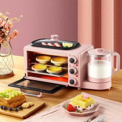 220V Household Electric Oven Fried Egg Coffee Machine Breakfast Machine Four-In-One Multi-Function Steaming Baking