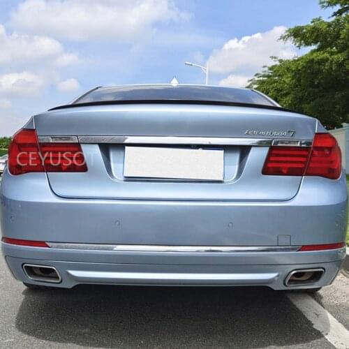 CEYUSOT For Accessories Spoiler NEW OLD BMW 7 Series G11 F03 F04 PU Material Car Trunk Rear Lip Black Wing Tail Diffuser 2000-22