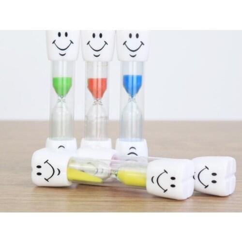 Children Toothbrush Timer Smiling Face 3-Minute Sandglass Tooth Brushing Hourglass Sand Clock Home Decoration LX8806