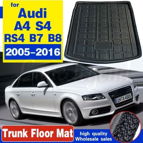 For AUDI A4 S4 RS4 B7 B8 Sedan Saloon 2005-2016 Car Rear Boot Liner Trunk Cargo Mat Tray Floor Carpet Mud Pad Protector