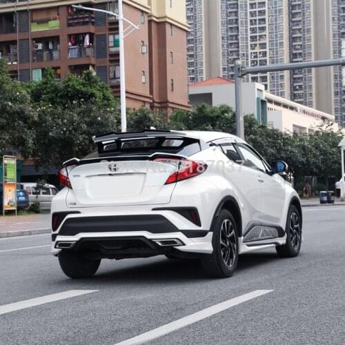 FOR Toyota C-HR CHR IZOA spoiler ROWEN STYLE ABS Plastic Unpainted Color Rear Roof Spoiler Wing Trunk Lip Boot Cover Car Styling