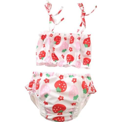 Baby Infant Leakproof Swimwear Safety and Green Girl Bathing Suit Reusable Cute and Lovely Baby Beachwear Learning Swimming Wear