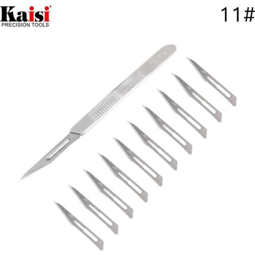 Carbon Steel Surgical Scalpel Knives 11# 23# Blades with Handle Scalpel DIY Cutting Tool PCB Repair Animal Wood Surgical Knife