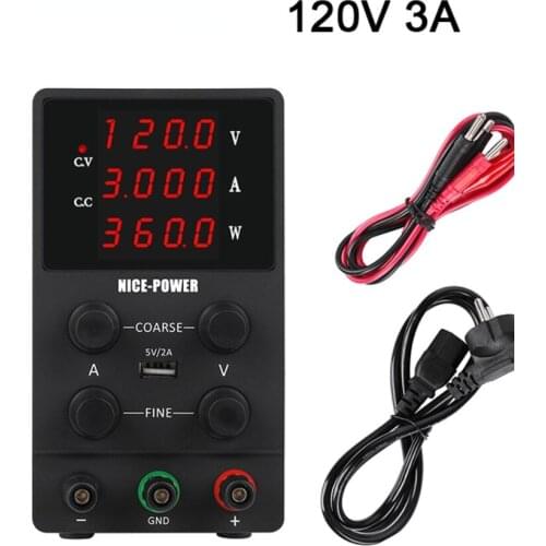 5 modes of 120V 3A Switching Adjustable Power Supply Laboratory Precision Digital LED Display DC regulated Bench Source diy