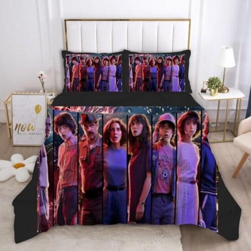 American Horror Movie 3D Bedding Set Duvet Cover Movie Childrens Game Bed Cover Bedding Set with Pillowcase (No Sheets)