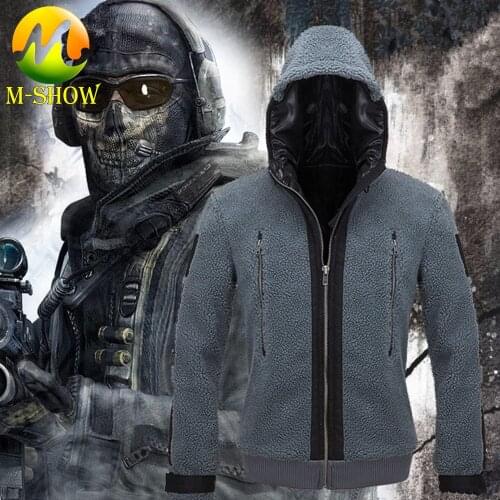 Game Call of Duty Cosplay Costume Ghost Battle Suit Green Hoodies Jacket for Adult TF 141 Team Uniform for Men and Women