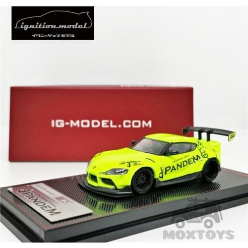 IG 1:64 Toyota PANDEM Supra (A90) Yellow Green Diecast Model Car