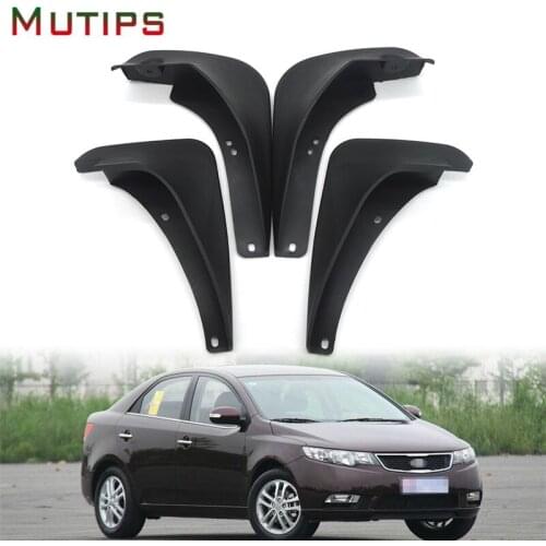 Mutips Mudflaps Splash Guards Flap Mudguards 4Pcs Front Rear Cover For 2008 2009 2010 2011 2012 KIA Cerato/ Forte 4Doors Sedan