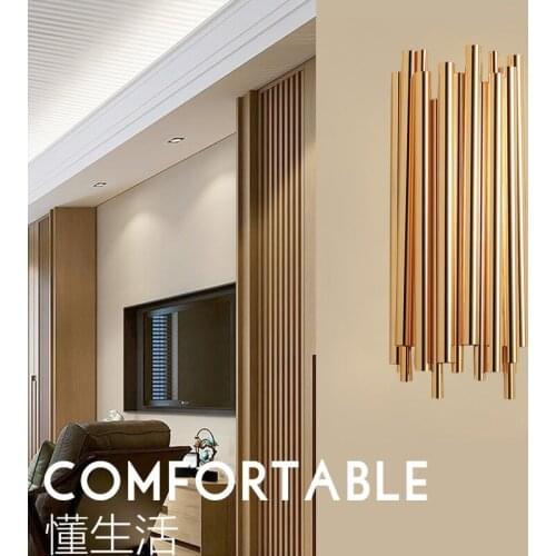 Post-Modern Design brubeck Wall Scone Lamp for Hotel/Bar/Cafe Fashion Home Decoration Lighting Gold Aluminum Tube