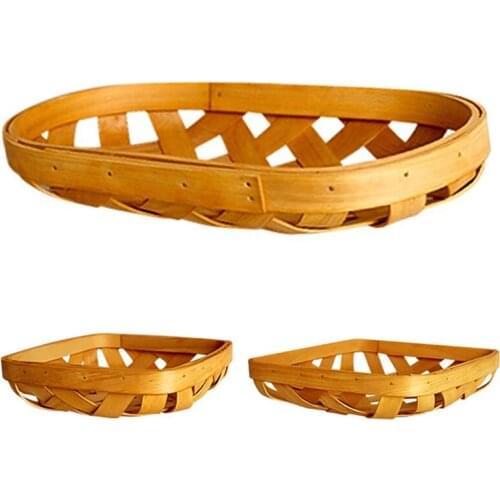 Nordic Cedar Woven Wire Basket Egg Basket Gourmet Food Props Fruit Basket