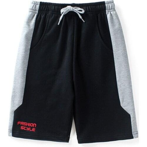 2021 New Summer Korean Shorts for Kids Boys Contrasting Color Sports Knee Length Pants for Teen Boy 6 8 10 12 Years Clothes