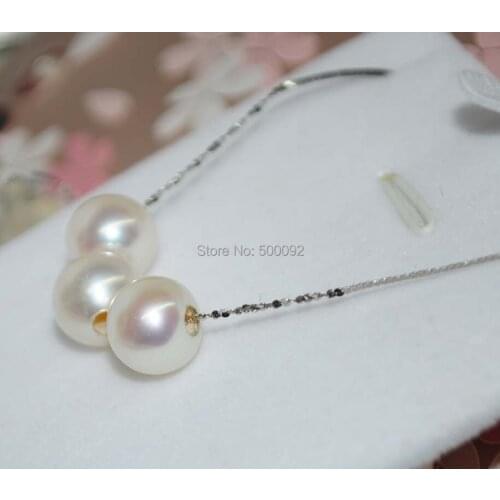 2020 Hot Sale Direct Selling Pendant Necklaces Choker Moana Collares Aaa 3x9.5mm Round Freshwater Pearl Chain Necklace Pendant