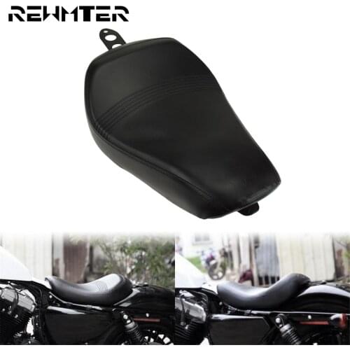 Motorcycle Driver Front Pillow Solo Seat Cushion Leather Black For Harley Sportster XL 72 1200V XL 48 1200X Forty Eight 16-2020